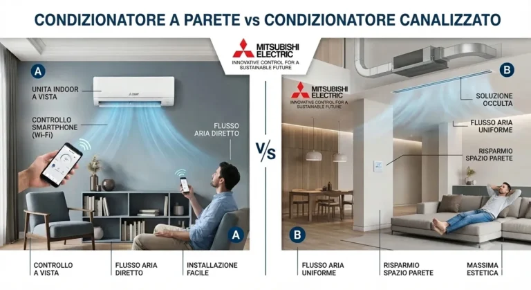 CLIMATIZZATORE A PARETE VS CLIMATIZZATORE CANALIZZATO: DIFFERENZE