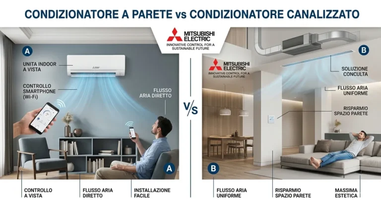 CLIMATIZZATORE A PARETE VS CLIMATIZZATORE CANALIZZATO: DIFFERENZE