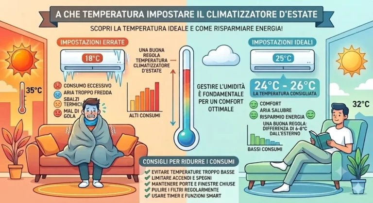 A CHE TEMPERATURA IMPOSTARE IL CLIMATIZZATORE IN ESTATE