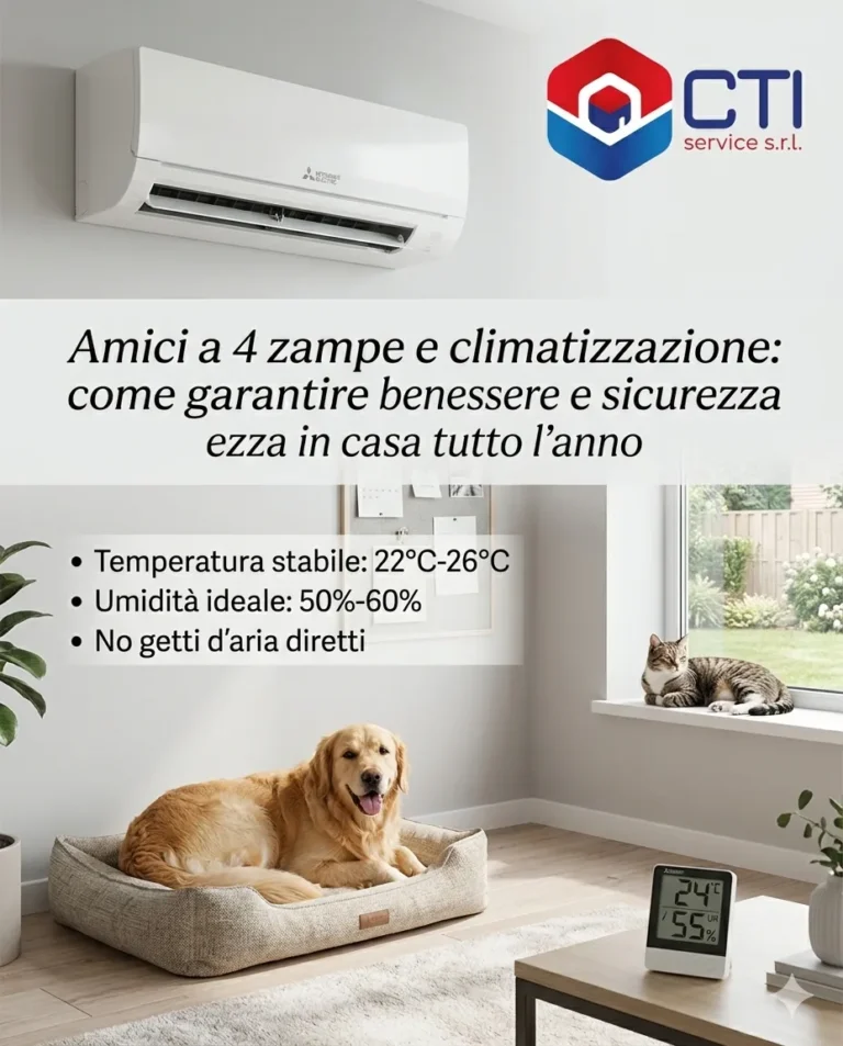 AMICI A 4 ZAMPE E CLIMATIZZAZIONE: COME GARANTIRE BENESSERE E SICUREZZA IN CASA TUTTO L’ANNO