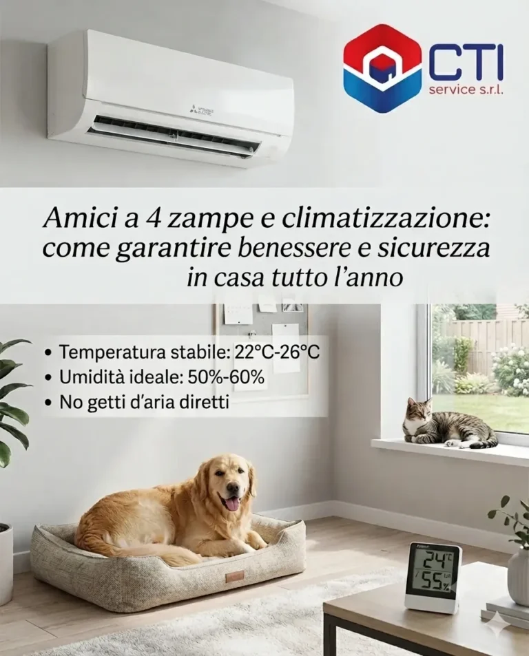 AMICI A 4 ZAMPE E CLIMATIZZAZIONE: COME GARANTIRE BENESSERE E SICUREZZA IN CASA TUTTO L’ANNO