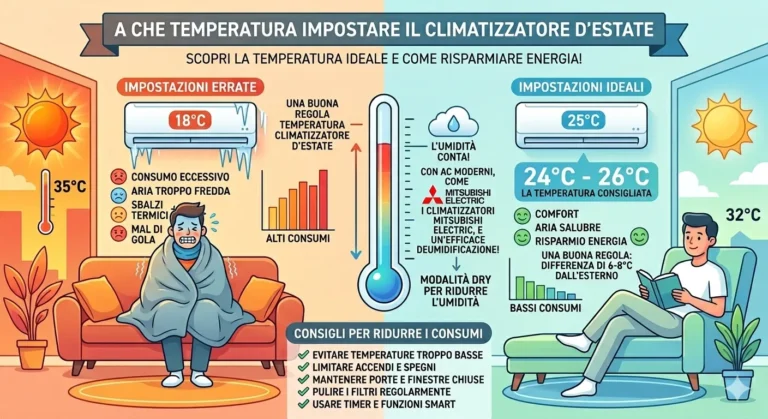 A CHE TEMPERATURA IMPOSTARE IL CLIMATIZZATORE IN ESTATE
