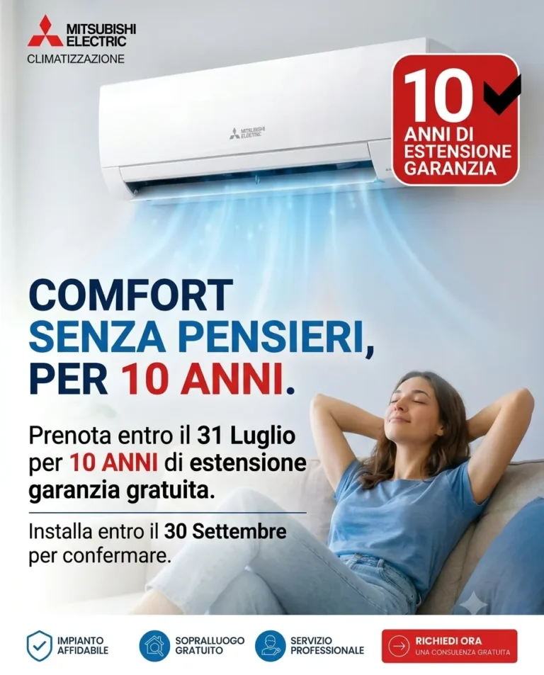 GARANZIA CONVENZIONALE SUI CLIMATIZZATORI MITSUBISHI ELECTRIC