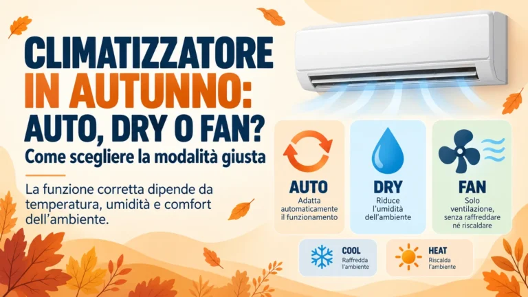 CLIMATIZZATORE IN AUTUNNO: AUTO, DRY O FAN? COME SCEGLIERE LA MODALITÀ GIUSTA