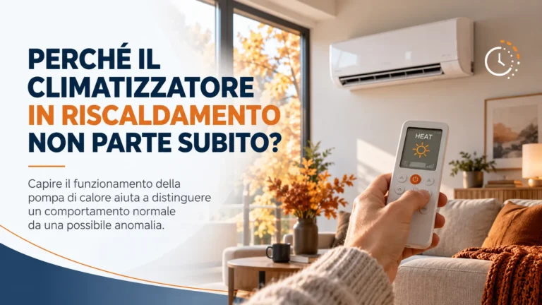 PERCHÉ IL CLIMATIZZATORE IN RISCALDAMENTO NON PARTE SUBITO?